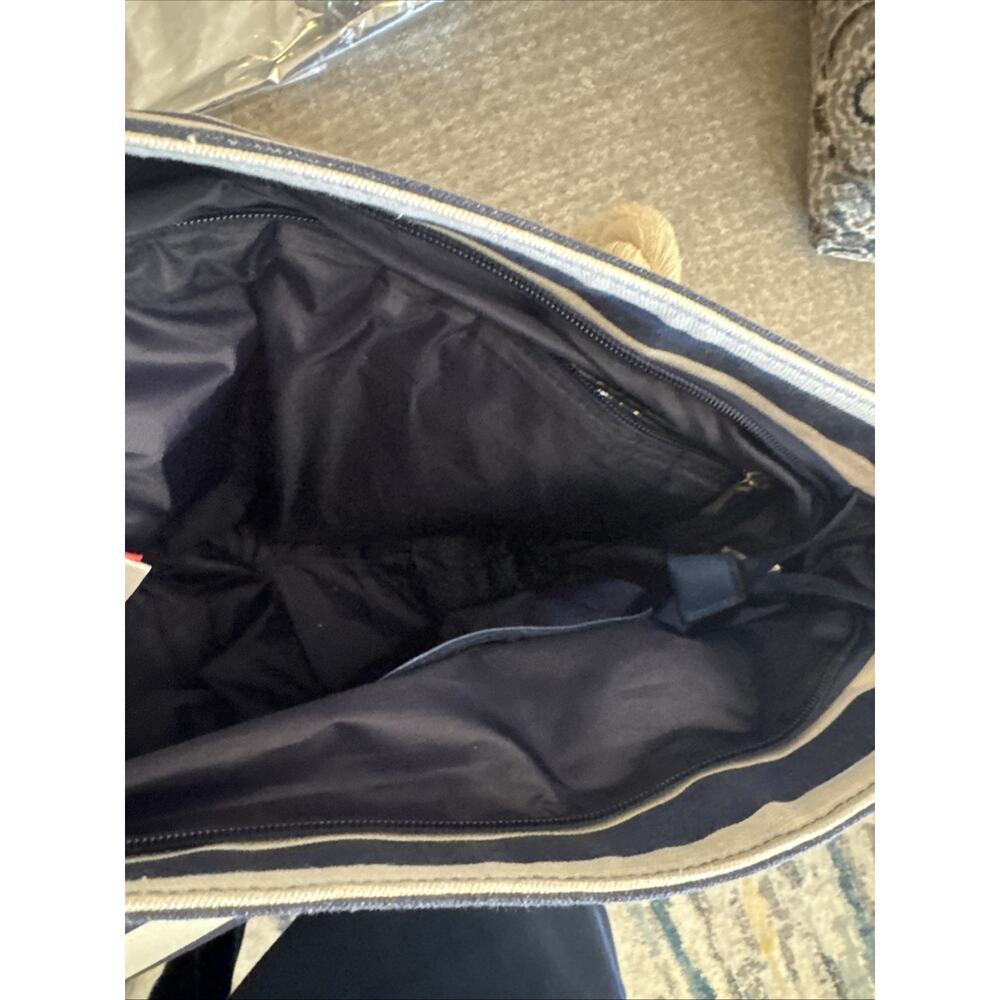 PortoVino Wine Tote Bag Purse Blue & White Canvas w/ Hidden Spout & Wine Bladder - Picture 9 of 9